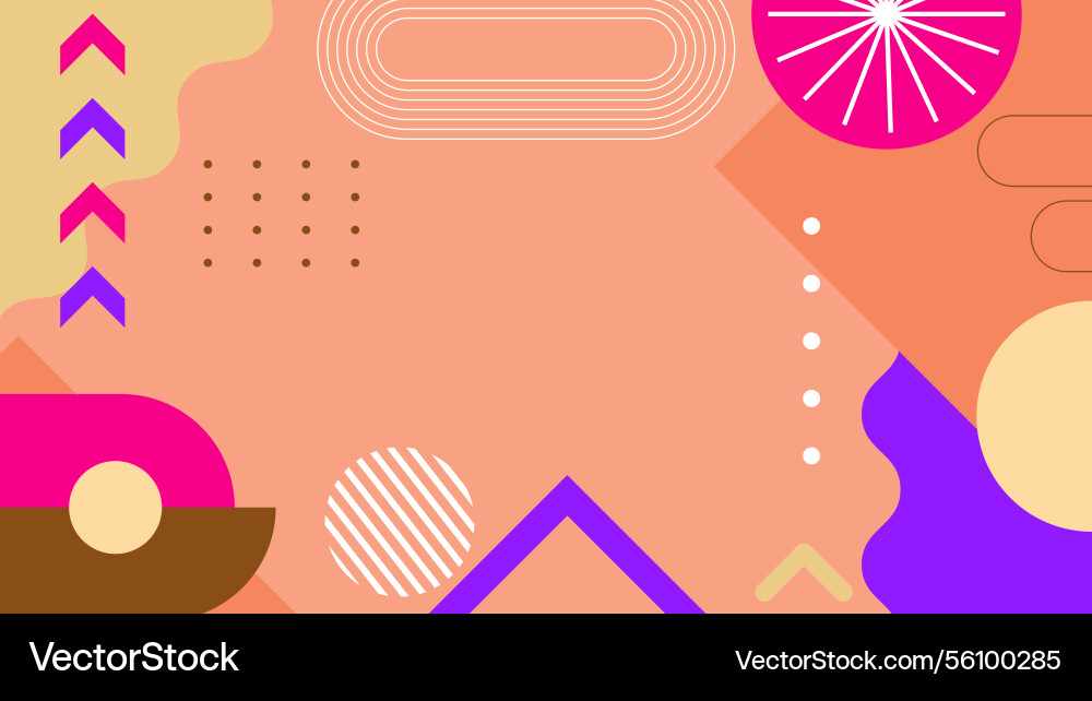 Colorful abstract geometric pattern with shapes Vector Image