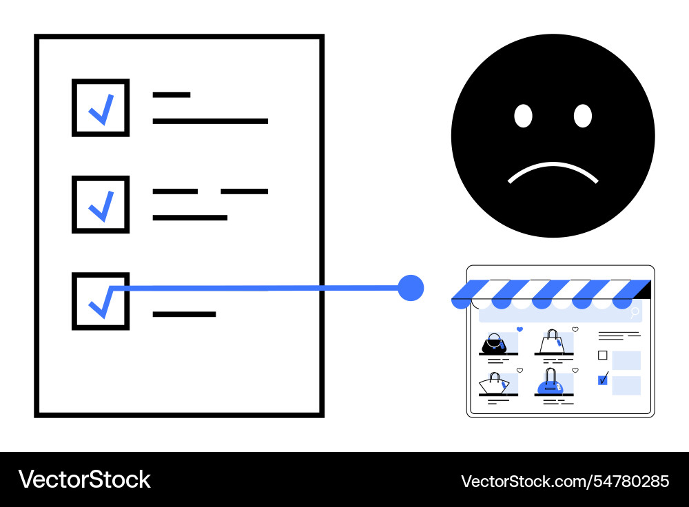 Completion of checklist for e-commerce website Completion of checklist for e-commerce website vector image