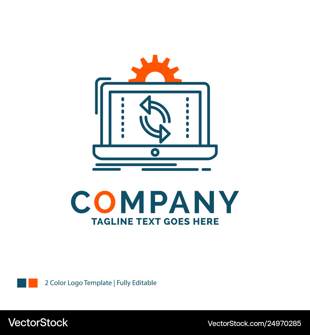 Data processing analysis reporting sync logo Data processing analysis reporting sync logo Vector Image