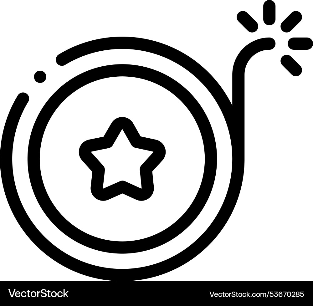 Firecracker icon thin linear style design Firecracker icon thin linear style design vector image