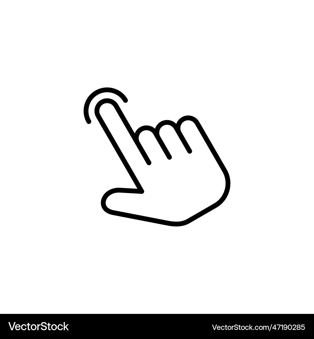 Hand click icon pointer cursor Hand click icon pointer cursor vector image