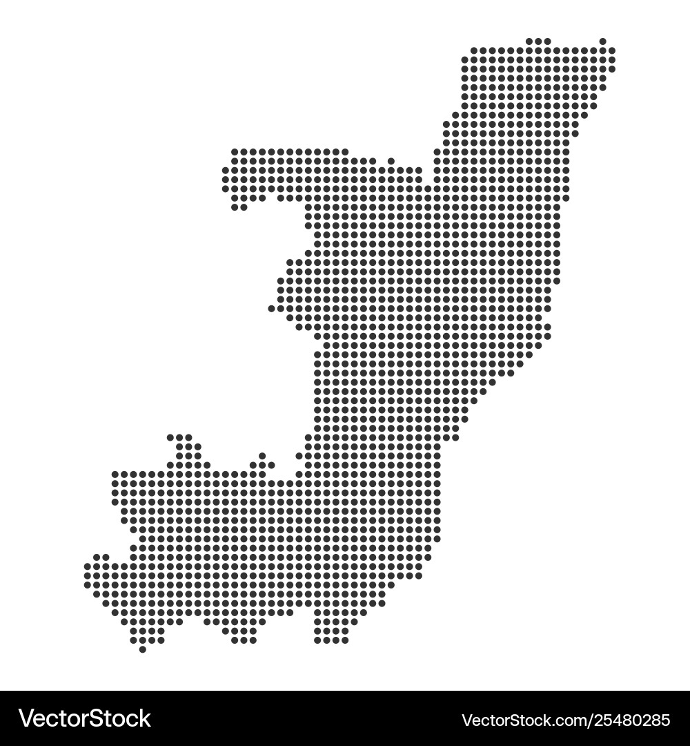 Map with dot Royalty Free Vector Image - VectorStock