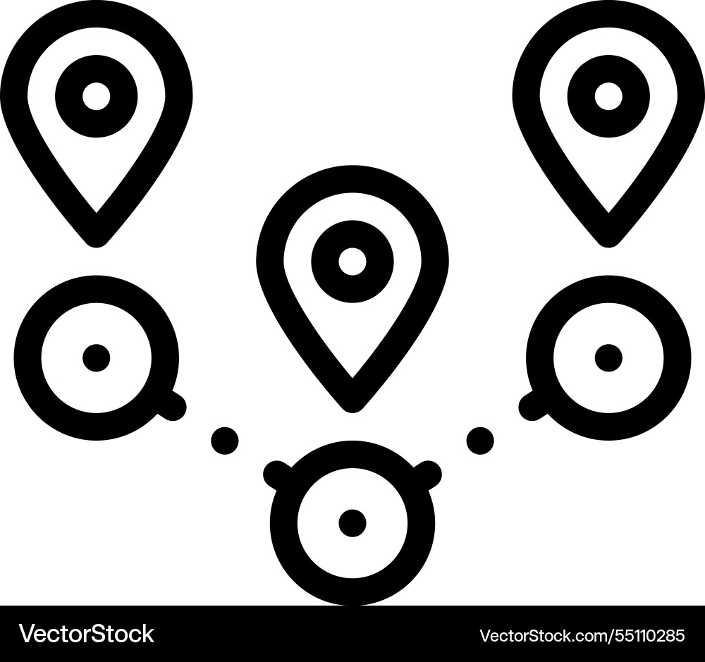 Multitask icon thin linear style design isolated Vector Image