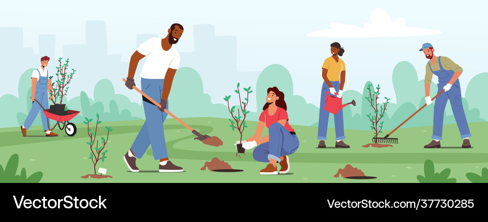 Reforestation nature and ecology concept world Vector Image