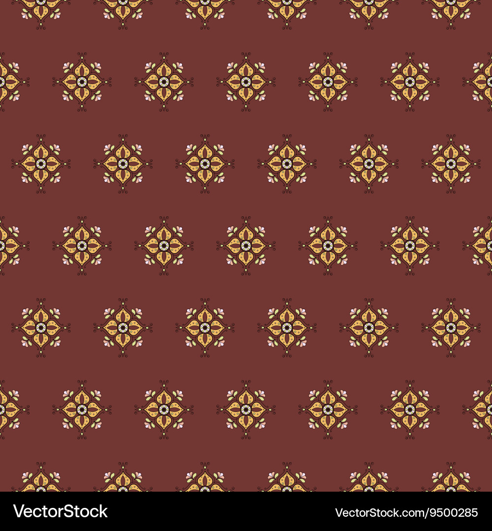 Seamless pattern on a red background vector image