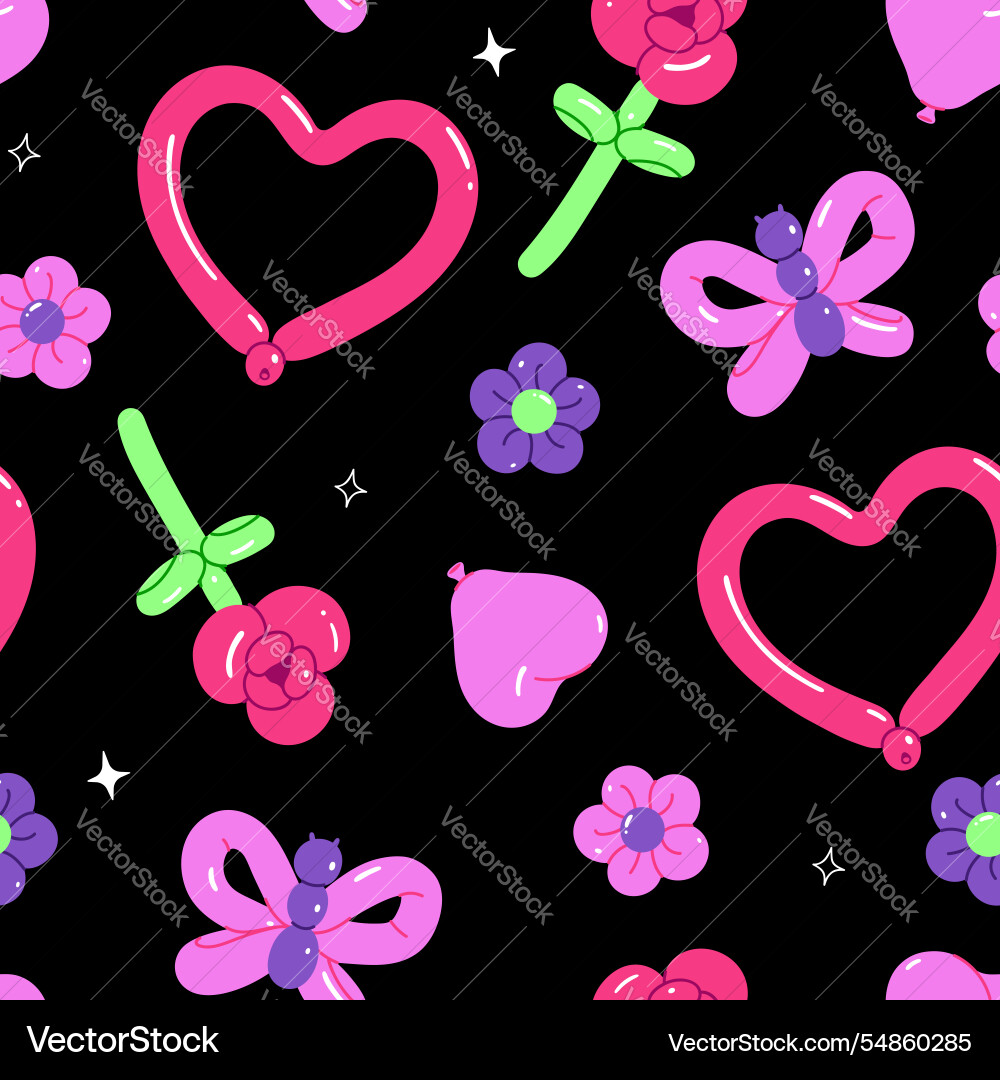 Seamless pattern with figures from balloons Seamless pattern with figures from balloons Vector Image