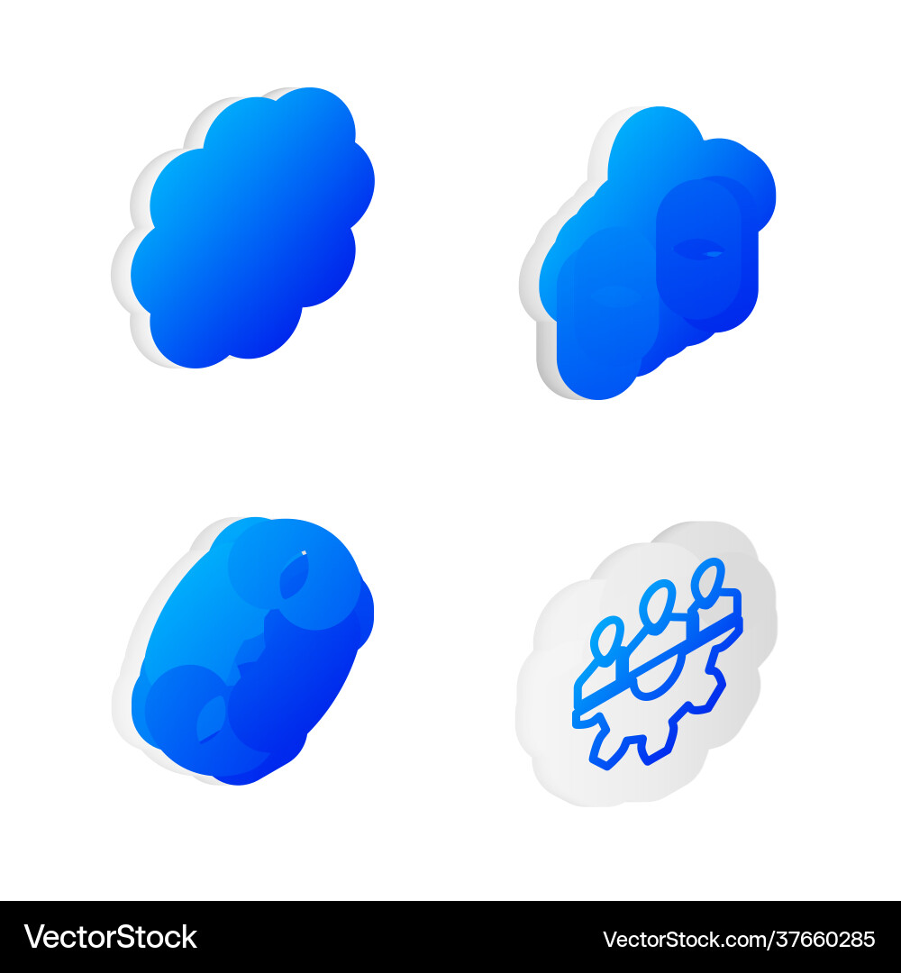 Set isometric line plane project management Set isometric line plane project management Vector Image