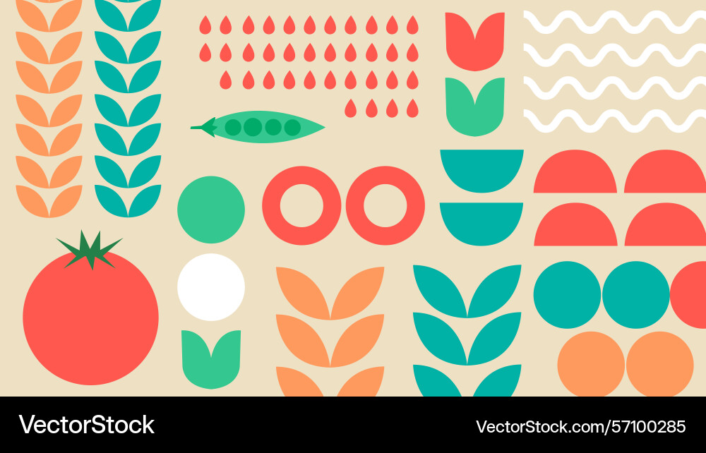 Tree and tomato abstract background Tree and tomato abstract background Vector Image