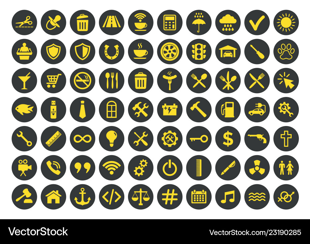 Web and mobile icons set on white background Web and mobile icons set on white background vector image