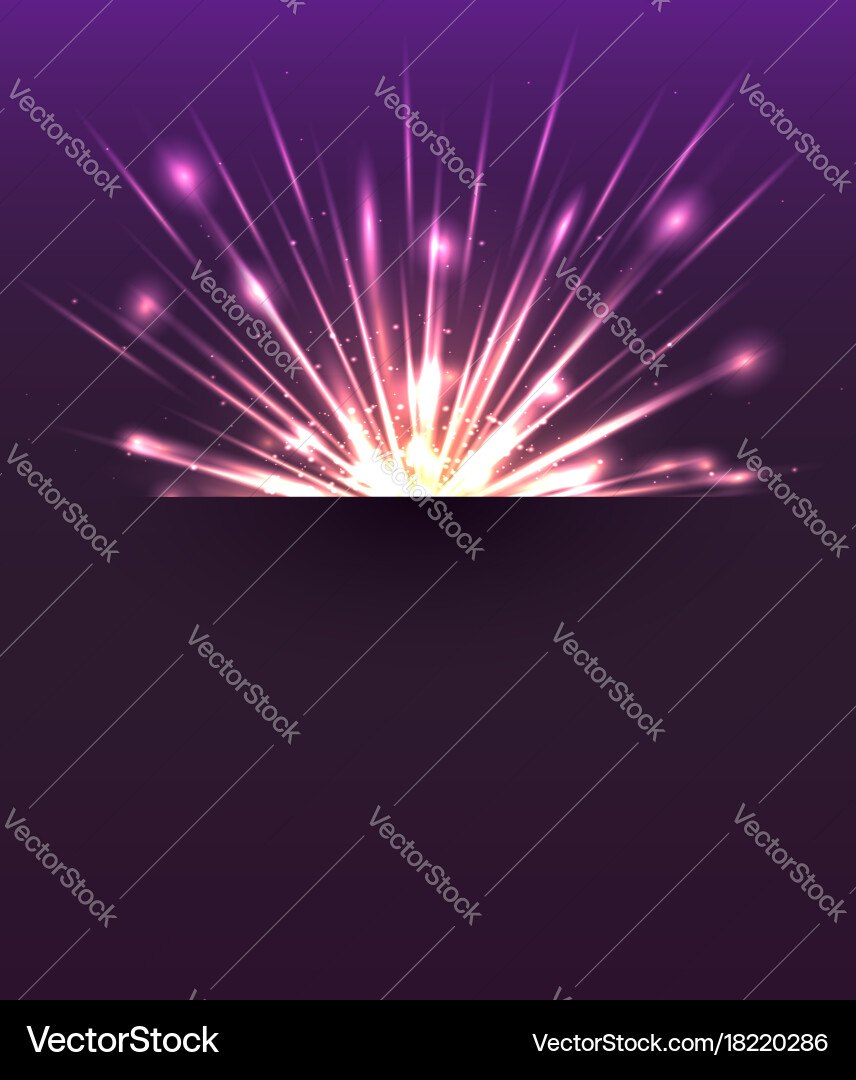 Abstract rays light from point with place vector image