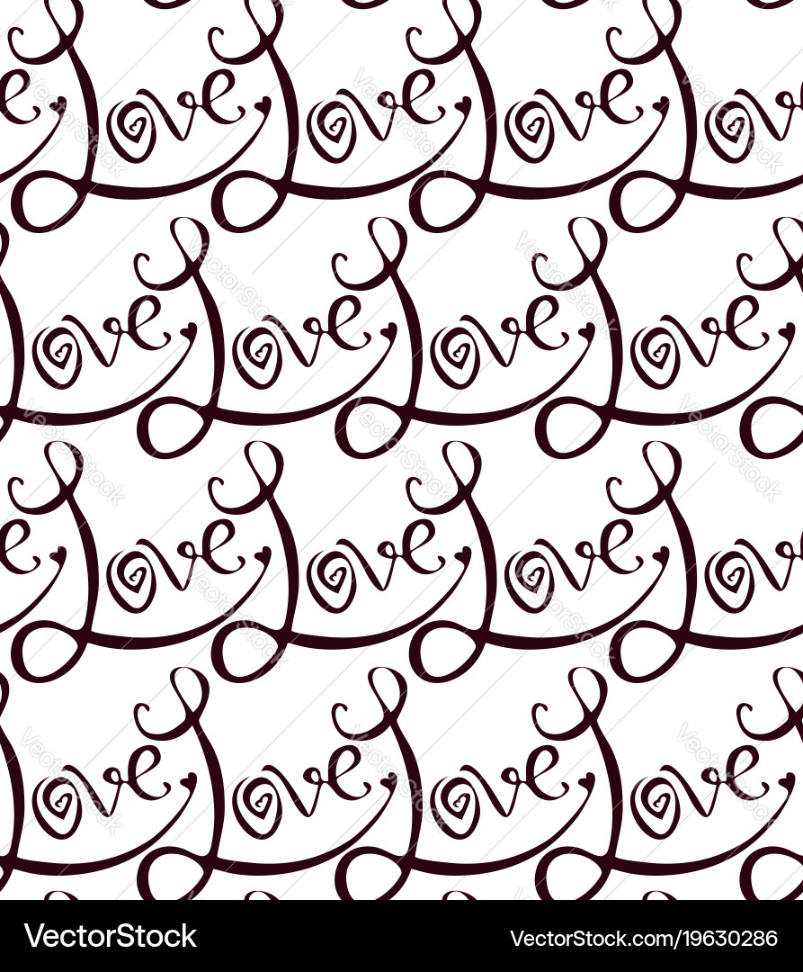 Abstract seamless pattern from calligraphic vector image