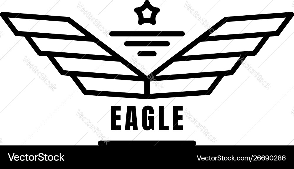 Adler Flügel Logo Umriss Stil Adler Flügel Logo Umriss Stil vektorbild