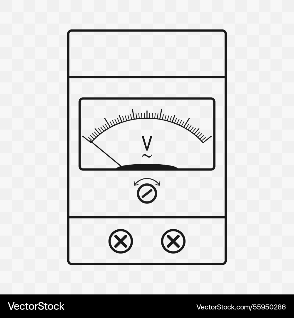 Analog voltmeter device Vector Image
