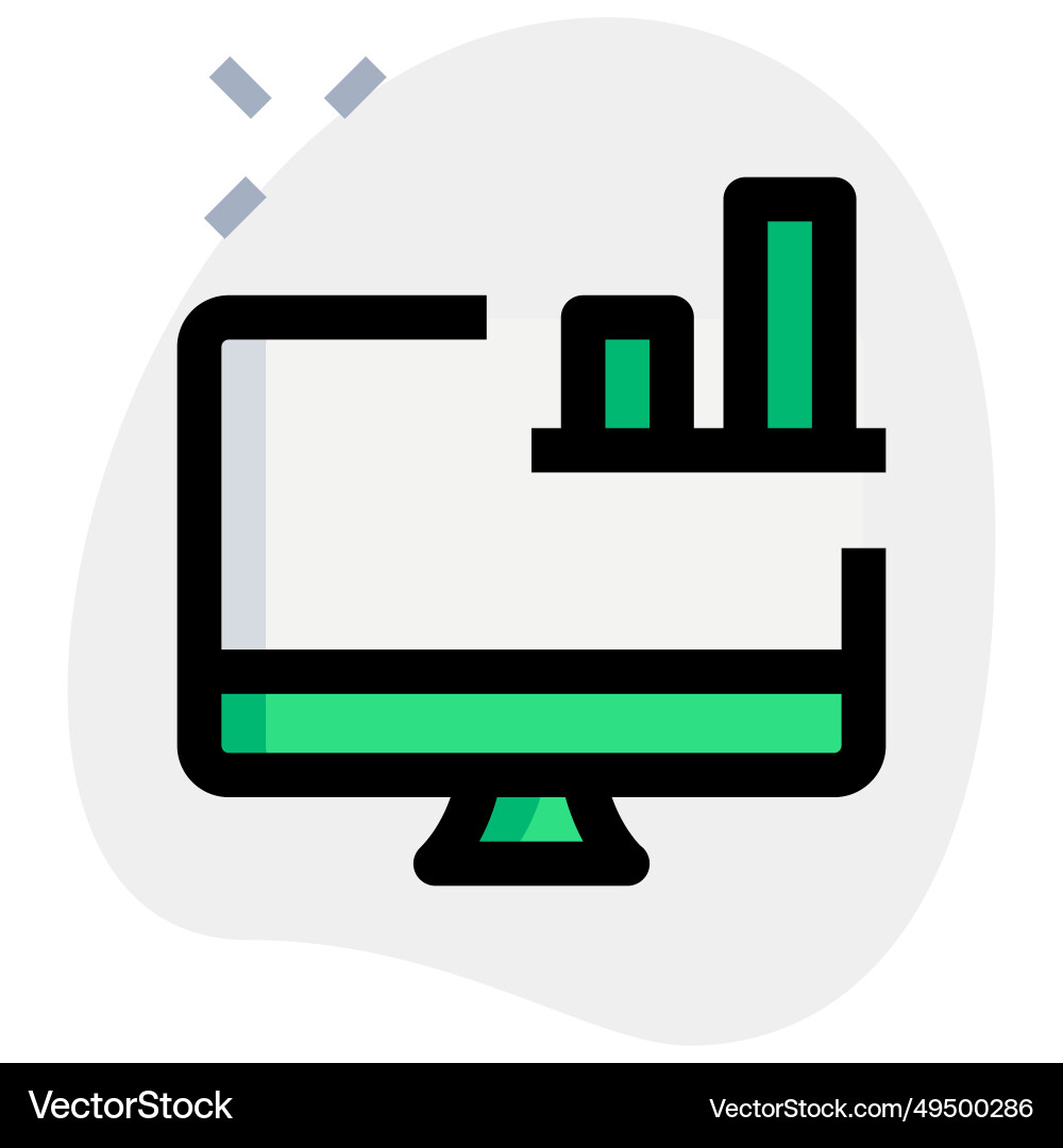 Graphical representation of data on desktop vector image