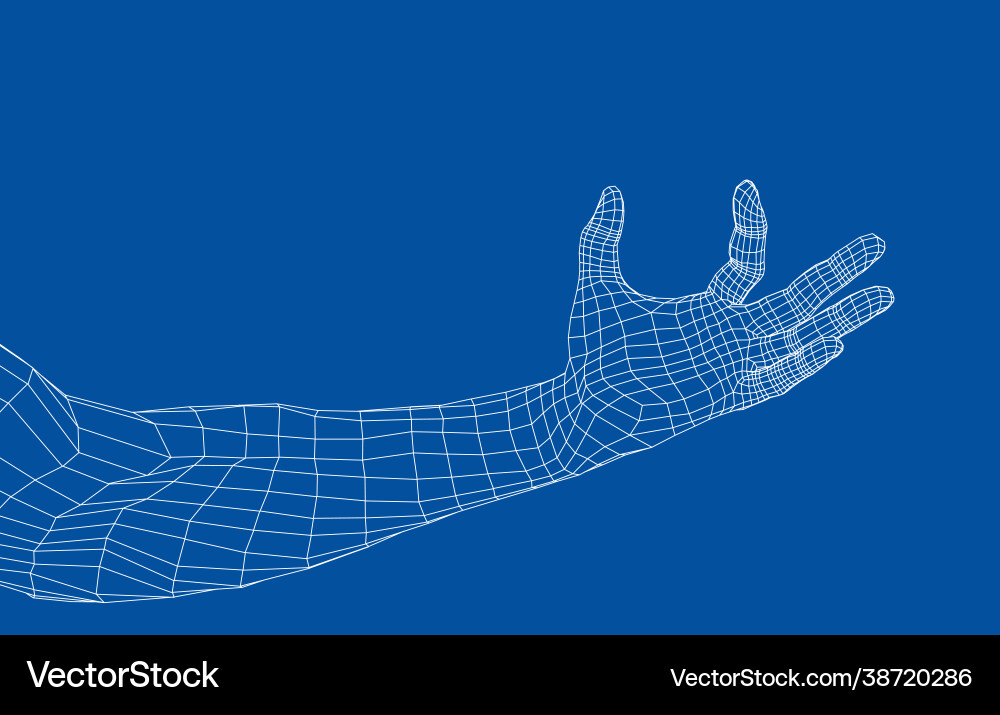 Hand hold some tiny or thin object Hand hold some tiny or thin object vector image