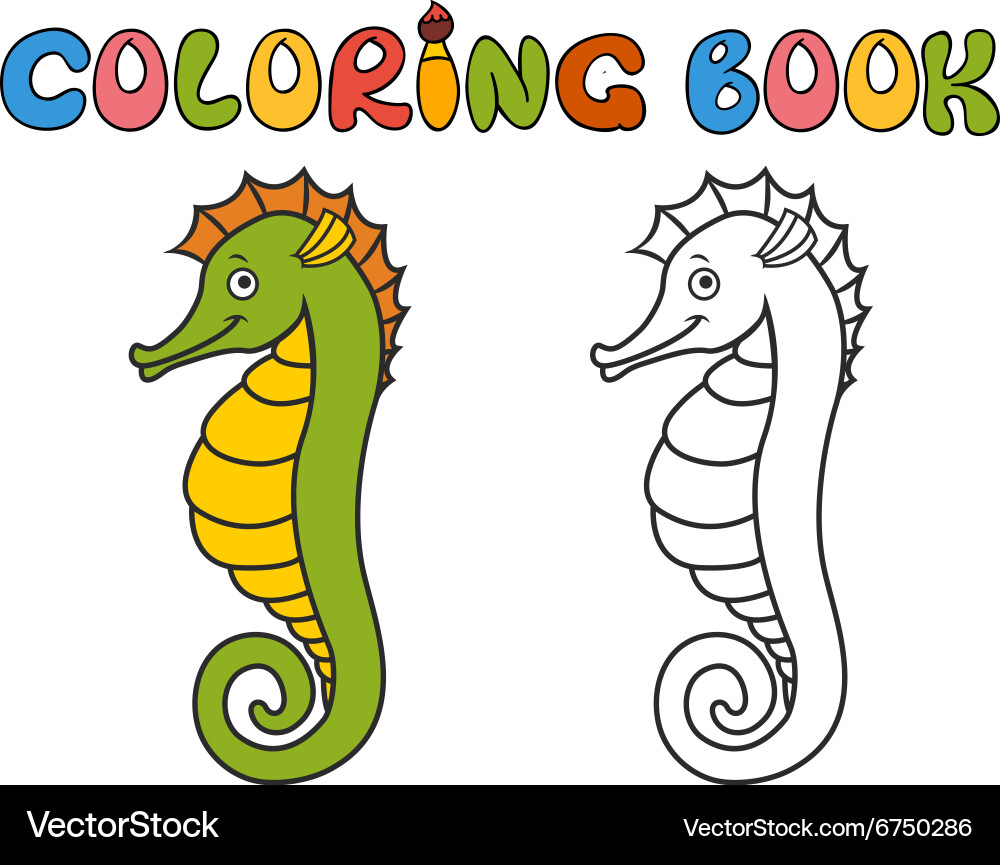 Hippocampus cartoon Vector Image
