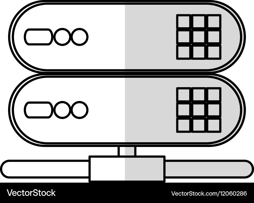 Isolated web hosting device design Vector Image