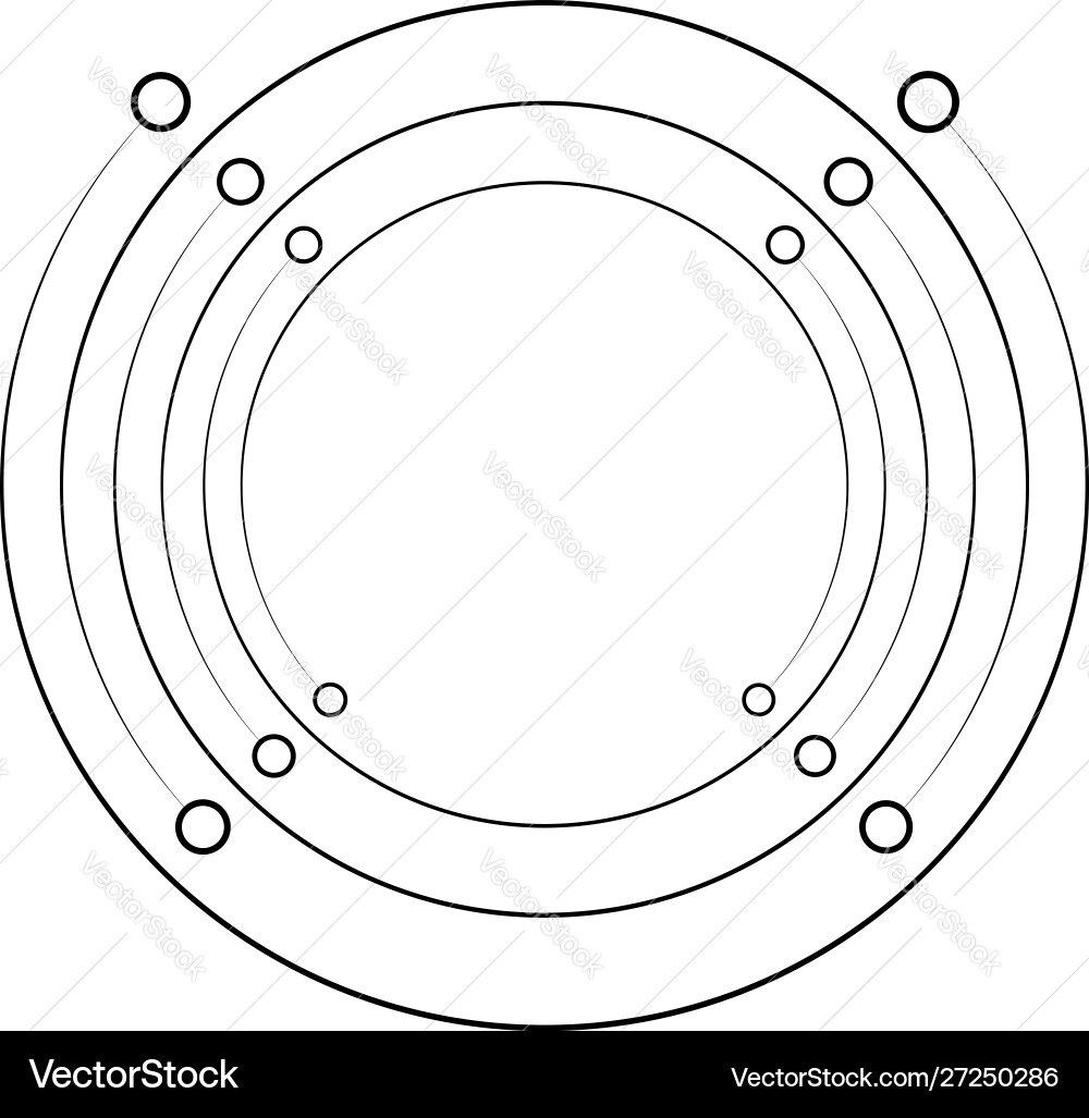 Plexus wire-frame radial circles with nodes Plexus wire-frame radial circles with nodes vector image