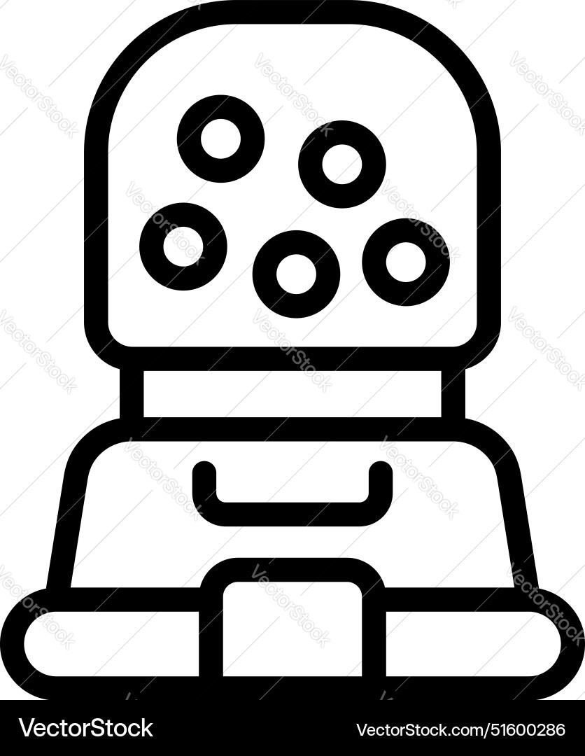 Robot analyzing information with a futuristic Robot analyzing information with a futuristic vector image