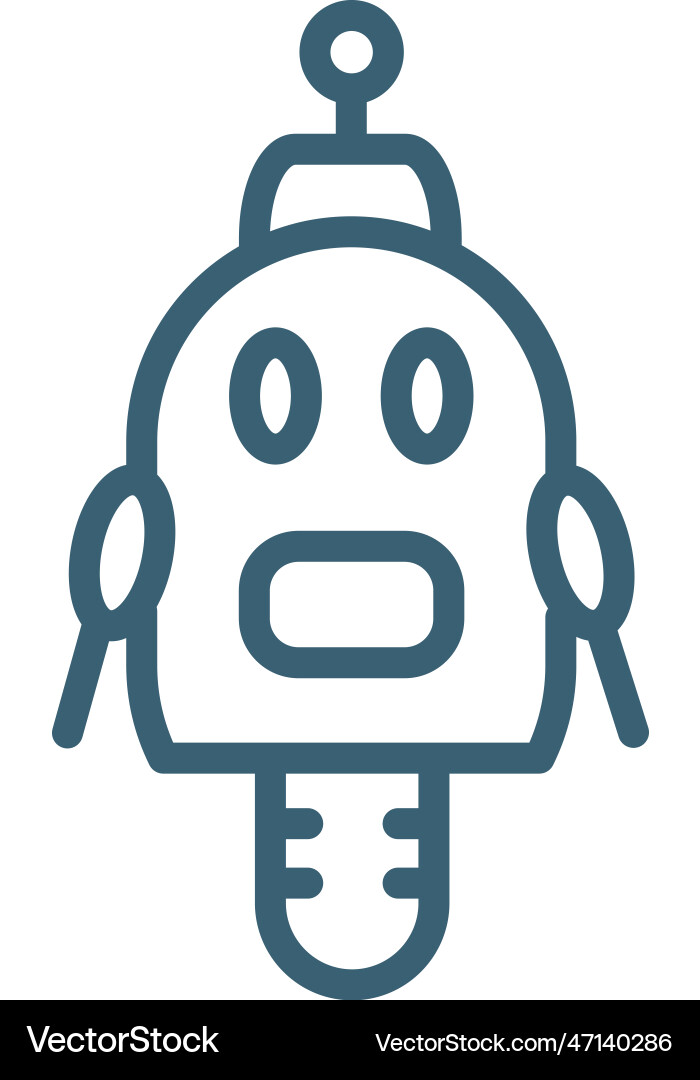 Robotics icons thin line computer icon Robotics icons thin line computer icon vector image