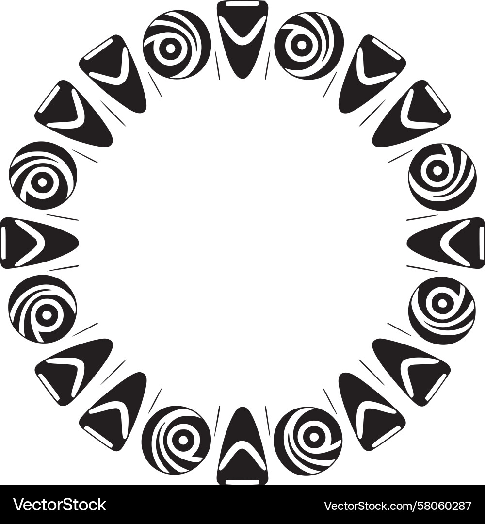 Abstract Spiraling Circle Pattern Vector Image