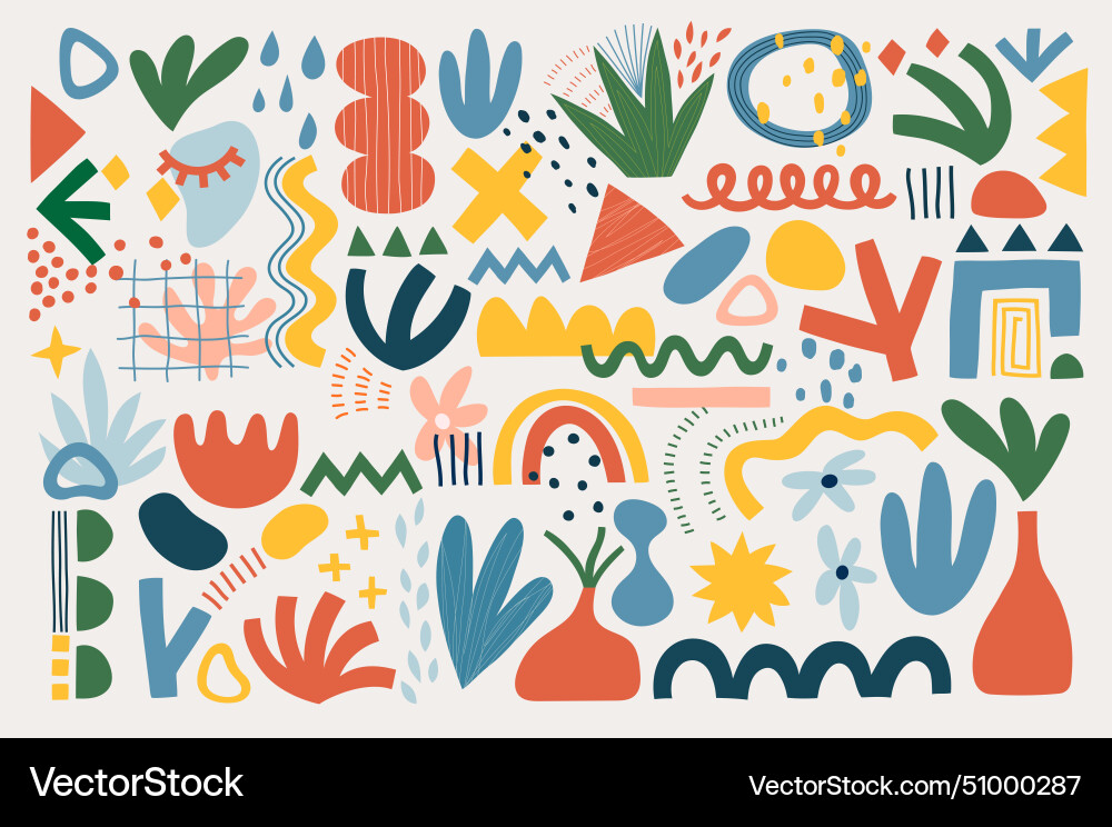 Abstraktes Design Set trendige grafische Elemente Hand Abstraktes Design Set trendige grafische Elemente Hand vektorbild