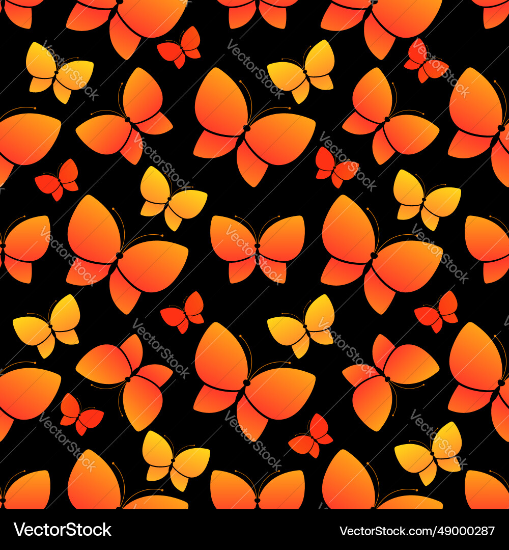 Butterfly seamless repeat pattern design Butterfly seamless repeat pattern design vector image