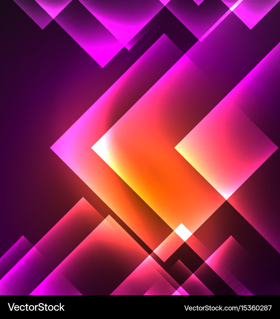 Dark background design with squares and shiny Vector Image