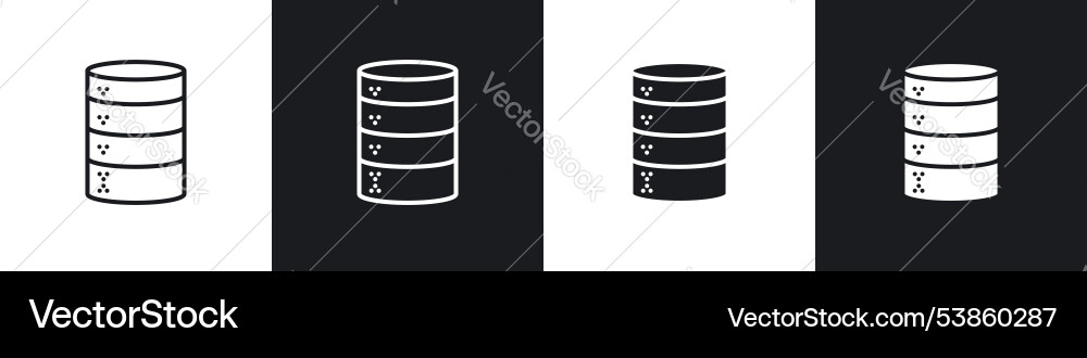 Database icon set Vector Image