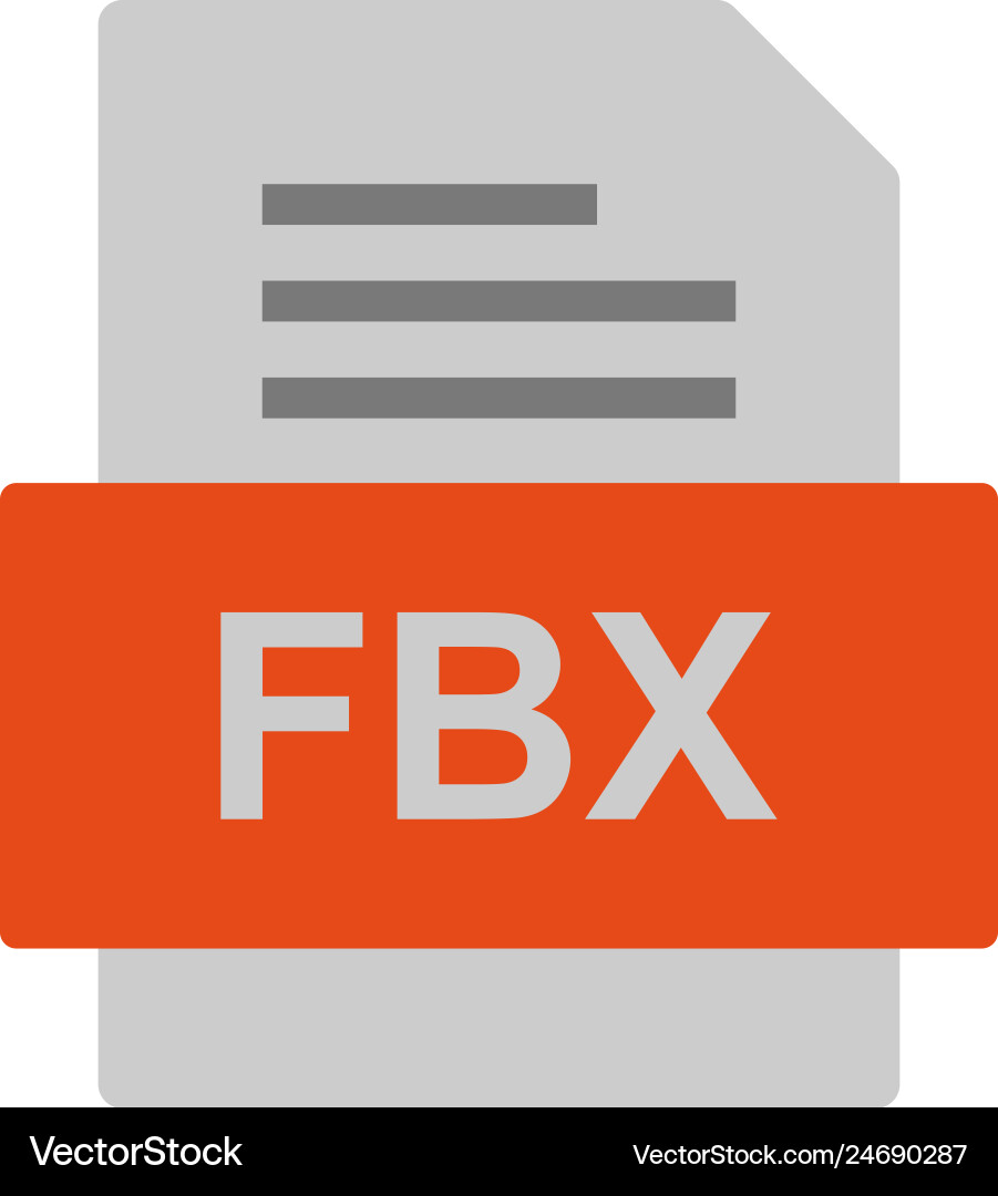 Fbx file document icon Vector Image