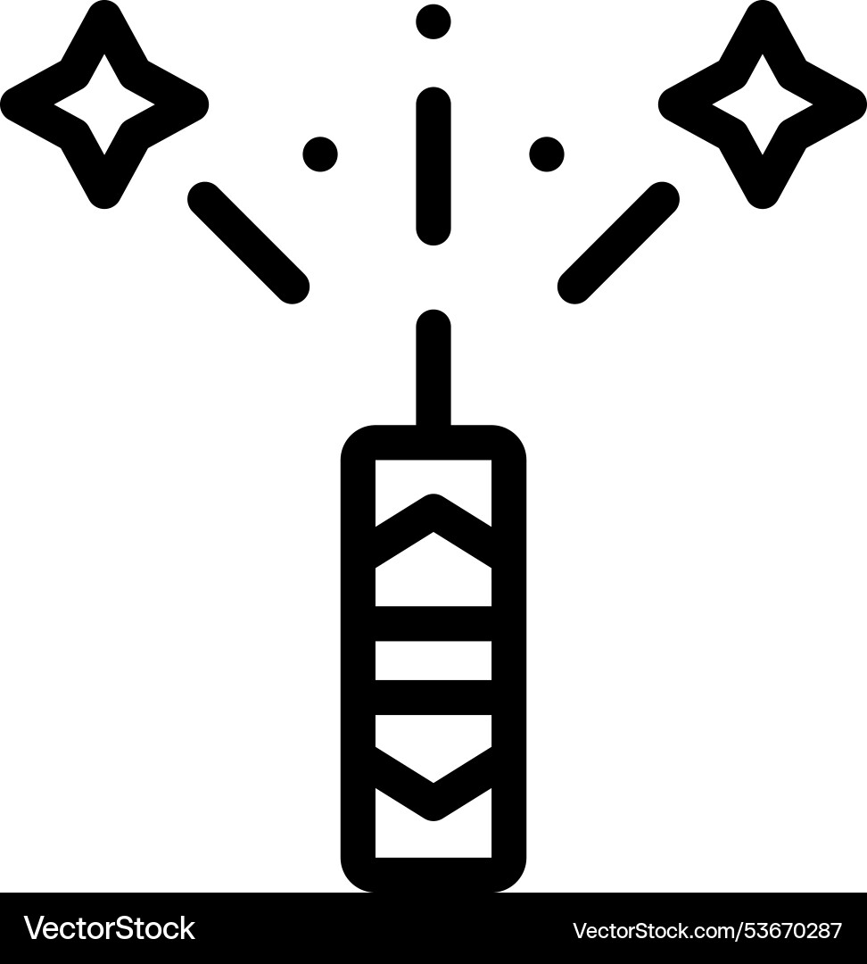 Firecrackers icon thin linear style design Firecrackers icon thin linear style design vector image