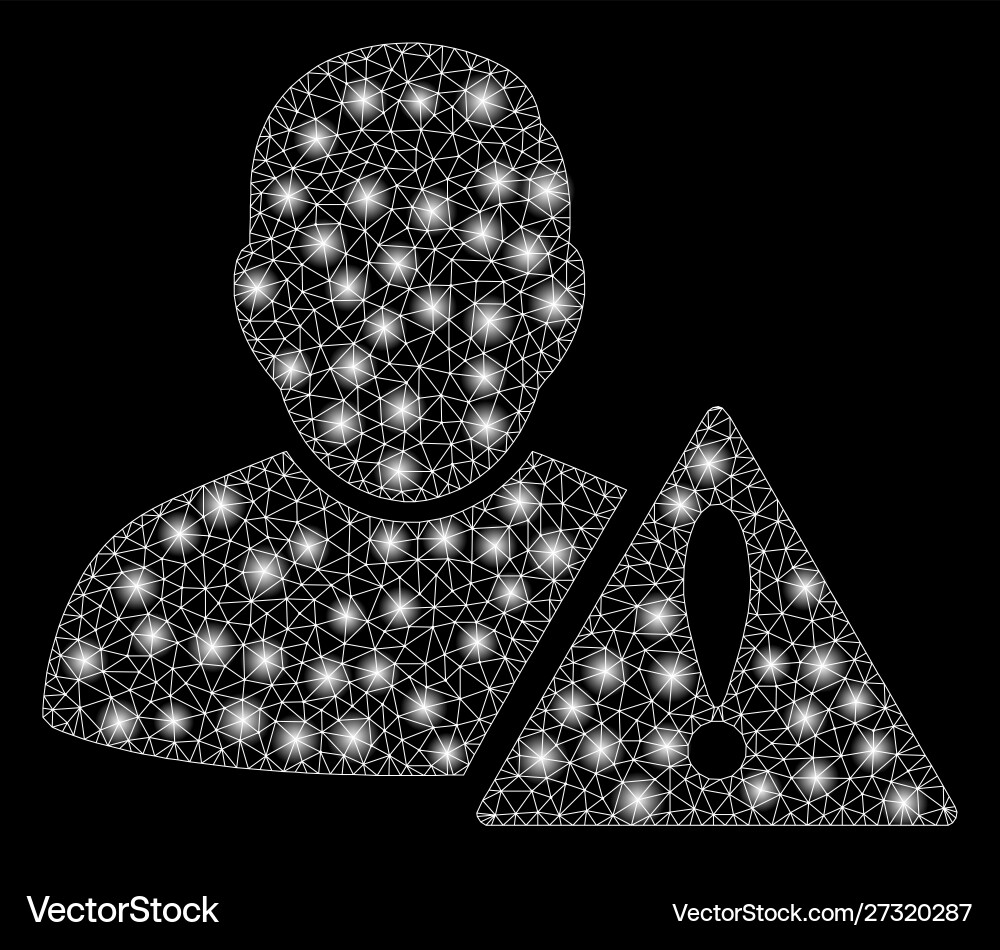 Flare mesh carcass user error with spots Vector Image