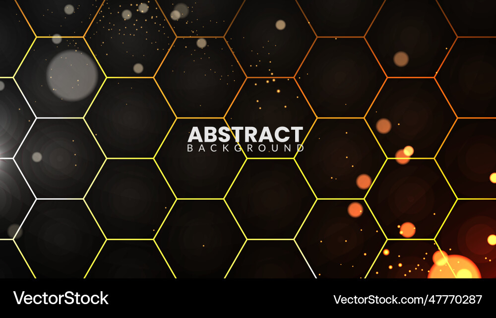 Futuristic hexagonal background in gold color Futuristic hexagonal background in gold color vector image