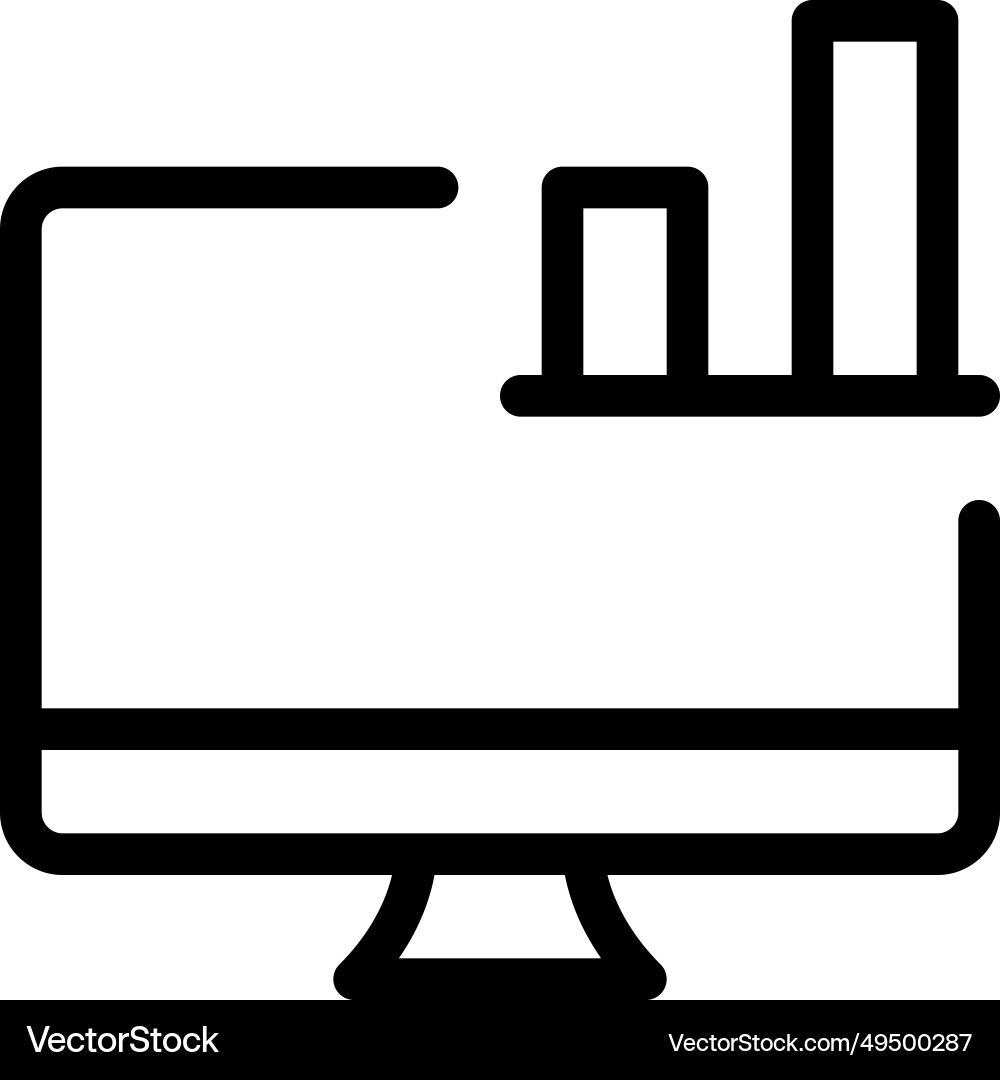 Graphical representation of data on desktop vector image