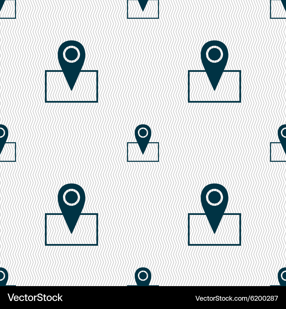 Map pointer icon sign seamless abstract background Vector Image