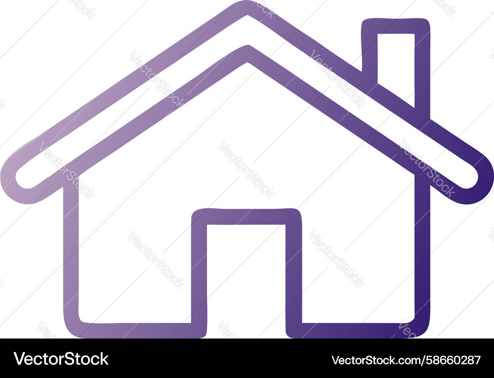 Outline home button website navigation icon Vector Image