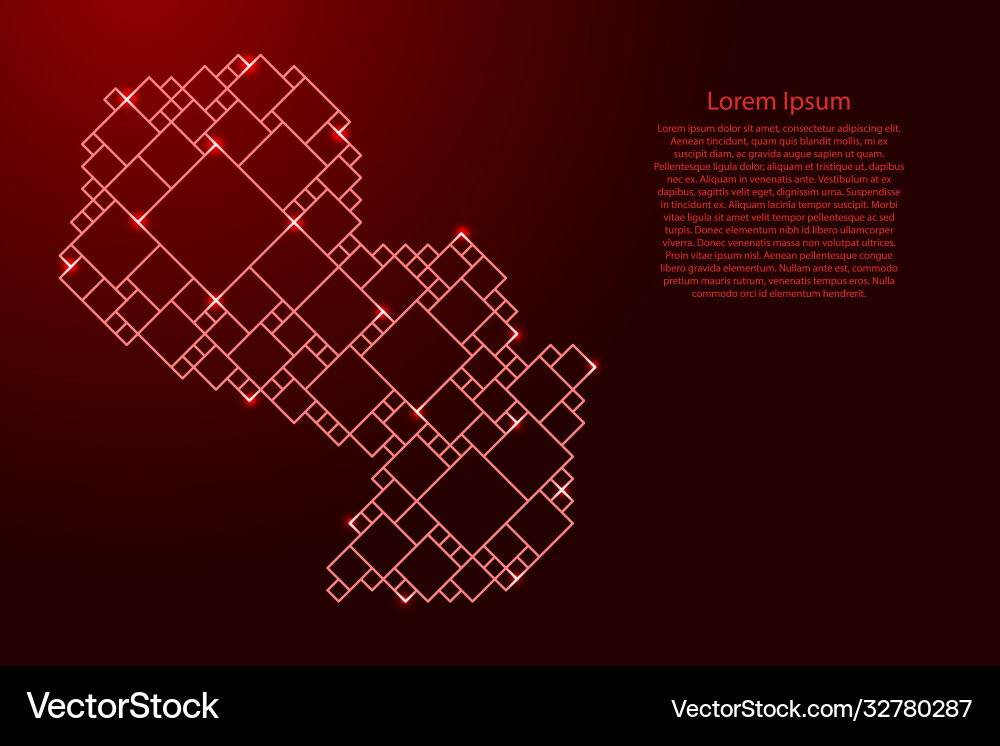 Paraguay map from red pattern a grid Paraguay map from red pattern a grid vector image