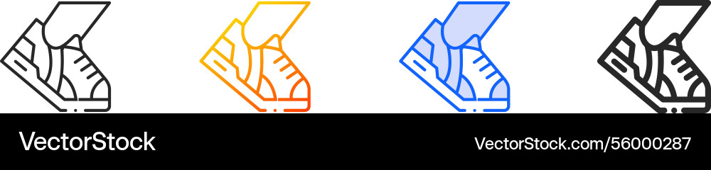 Running iconthin linear gradient blue stroke Running iconthin linear gradient blue stroke vector image