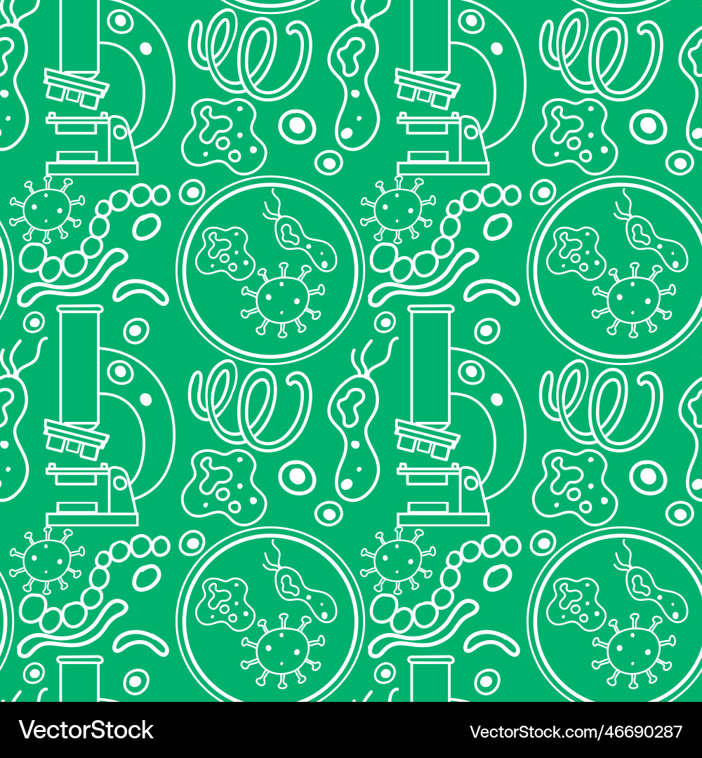 Science objects and icons seamless pattern vector image