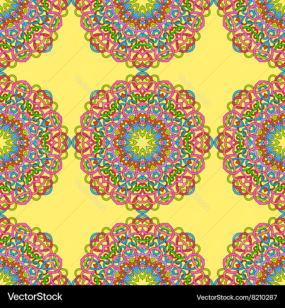 Seamless pattern from abstract elements vector image