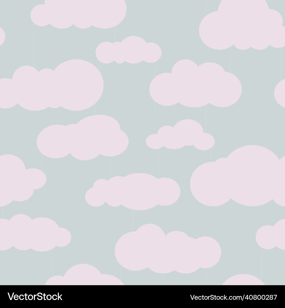 Seamless square pattern with clouds and rain Seamless square pattern with clouds and rain vector image