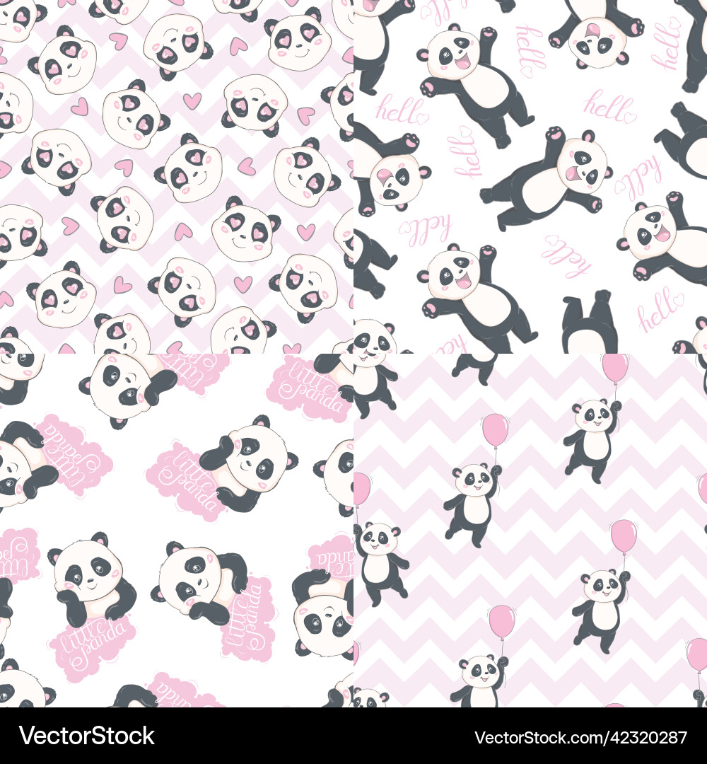Set of greeting card and seamless pattern Set of greeting card and seamless pattern vector image