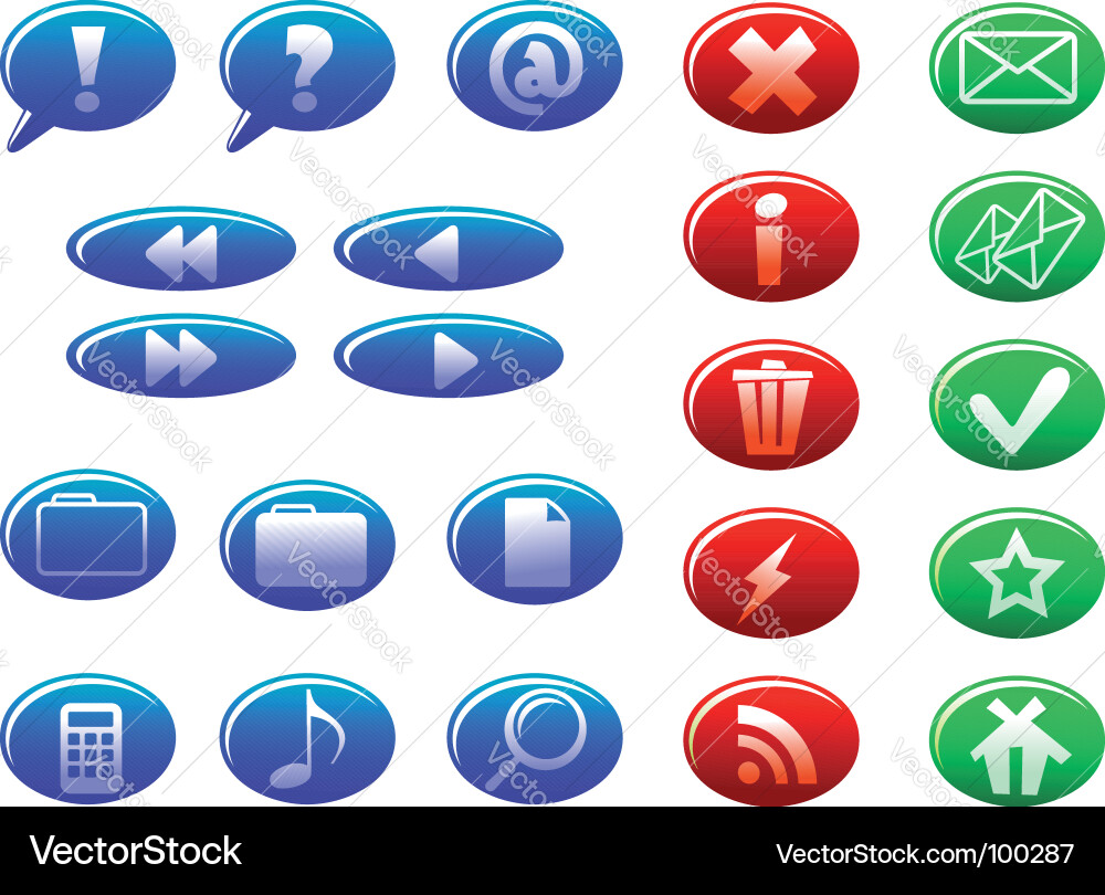 Set of web buttons Vector Image