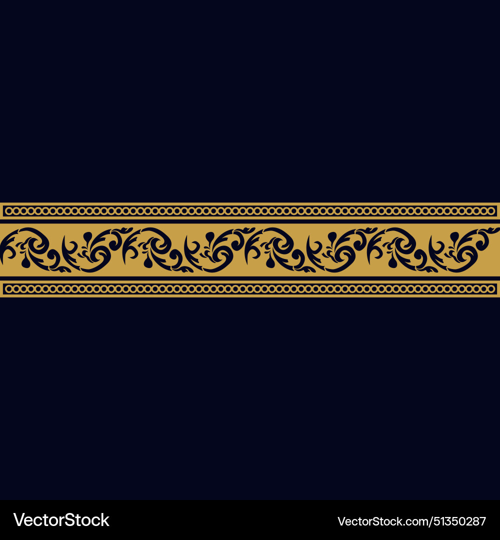 Vintage pattern border motif pilar design Vector Image