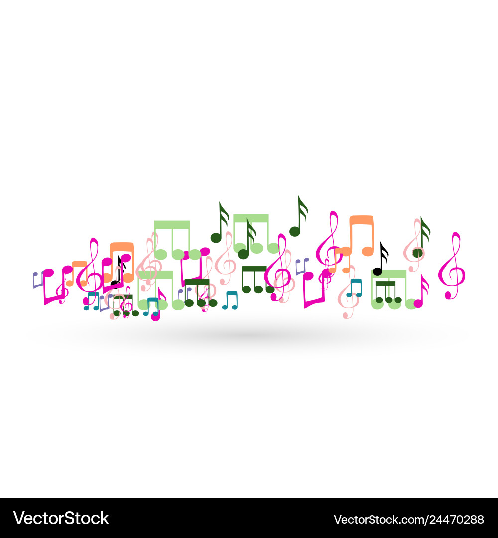 Abstract background with colorful music notes Abstract background with colorful music notes vector image