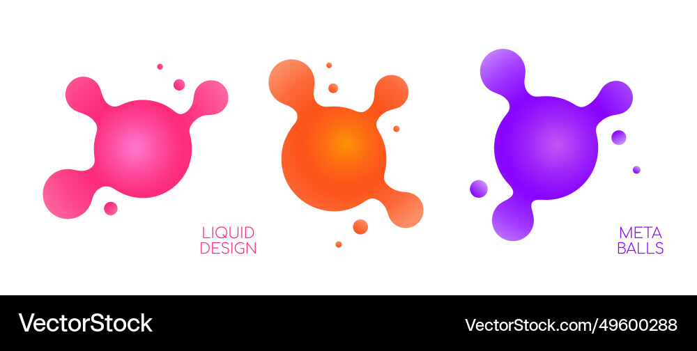 Abstract sphere blob collection gradient liquid Abstract sphere blob collection gradient liquid vector image