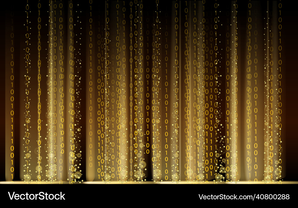 Binary Data Stream Background vector image