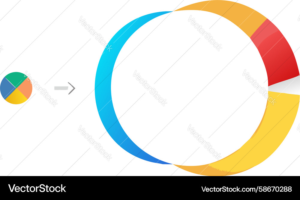 Circular progress indicator with directional Vector Image