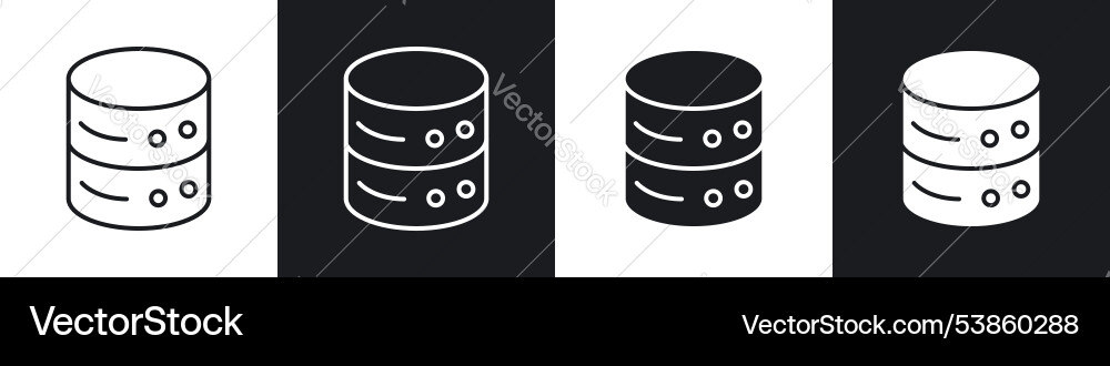 Database icon set vector image