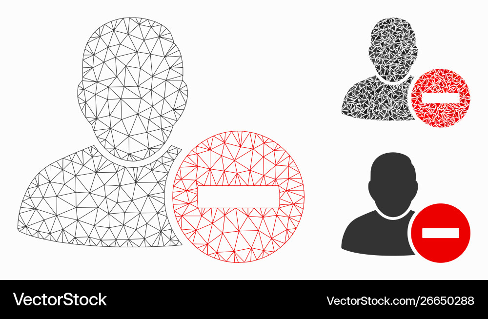 Entfernen Sie Benutzer mesh 2d Modell und Dreieck Entfernen Sie Benutzer mesh 2d Modell und Dreieck vektorbild